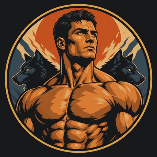 Illustriertes Icon von Dennis Wolf für Olympia-Prep-Mahlzeiten und Split