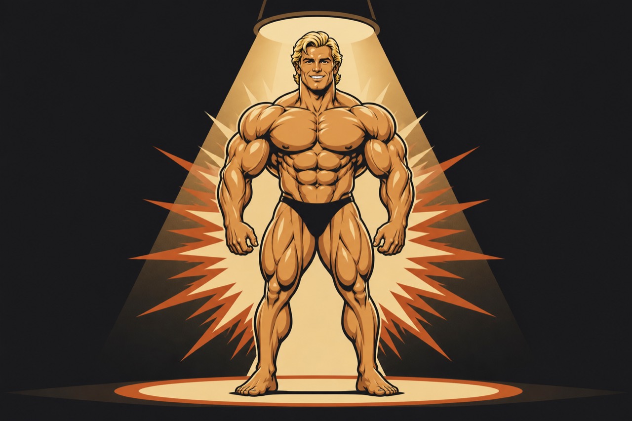 Illustriertes Icon von Günter Schlierkamp für Arnold-Classic-Masseplan