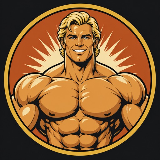 Illustriertes Icon von Günter Schlierkamp für Arnold-Classic-Masseplan