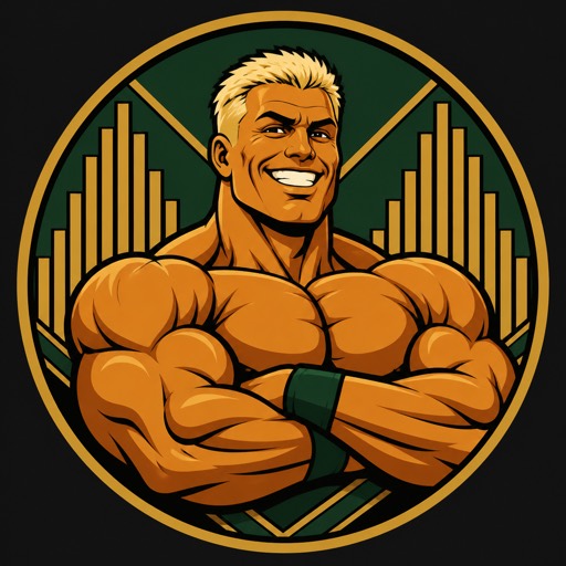 Illustrated icon of Lee Priest for his high-volume arm-day workout log